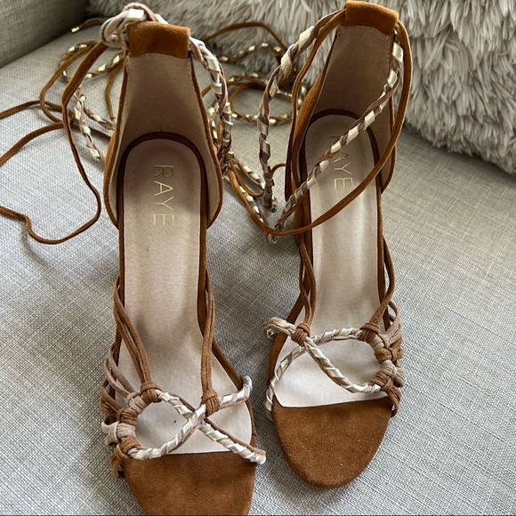 RAYE • Suede Strappy lace up sandals - Picture 5 of 9